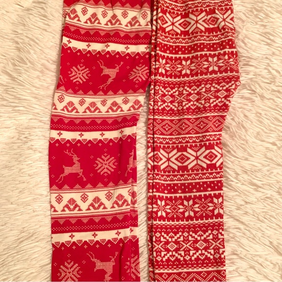 Gap Red Fair Isle Snowflake Christmas Pajama Set Size 4 - Picture 8 of 8